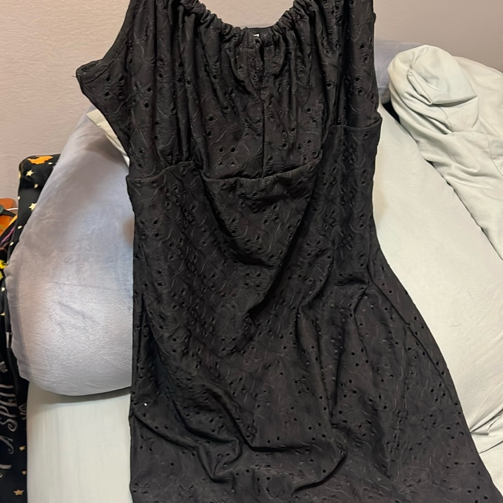 Black strap dress